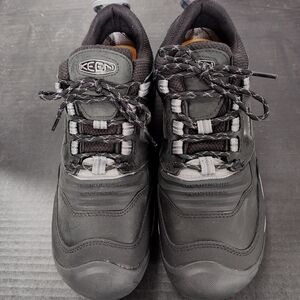 KEEN Men's BellowFlex Low Height Waterproof Hiking Boots, Black/Magnet, 13Med US